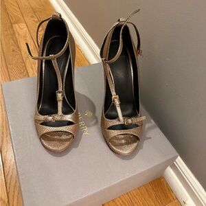 Mulberry Women's Metallic Bronze Heels
